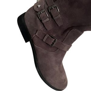Marc Fisher grey suede boots